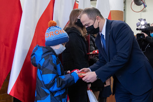 Gratulacje dla chłopca.