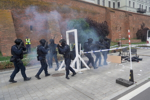 Festyn inaugurujący Wojewódzkie Obchody Święta Policji kujawsko-pomorskiego garnizonu w Toruniu. Policyjny pokaz
