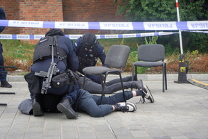 Festyn inaugurujący Wojewódzkie Obchody Święta Policji kujawsko-pomorskiego garnizonu w Toruniu. Policyjny pokaz