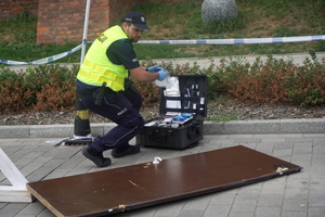 Festyn inaugurujący Wojewódzkie Obchody Święta Policji kujawsko-pomorskiego garnizonu w Toruniu. Policyjny pokaz