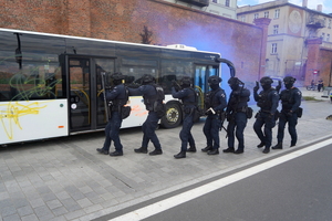 Festyn inaugurujący Wojewódzkie Obchody Święta Policji kujawsko-pomorskiego garnizonu w Toruniu. Policyjny pokaz