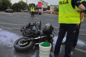 Zderzenie motocykla z osobówką