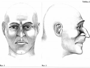 szkic - przypuszczalny wizerunek denata