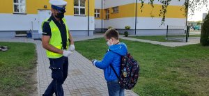 zdjęcia z akcji Bezpieczna droga do szkoły