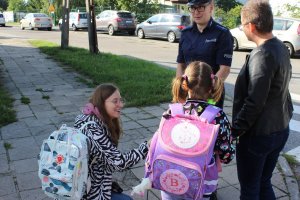 zdjęcia z akcji Bezpieczna droga do szkoły