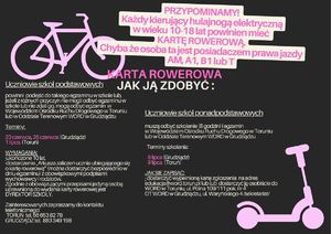 Karta rowerowa ulotka