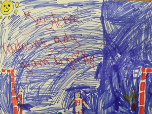 Plakaty narysowane przez dzieci nt. przemocy