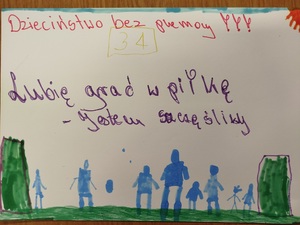 Plakaty narysowane przez dzieci nt. przemocy